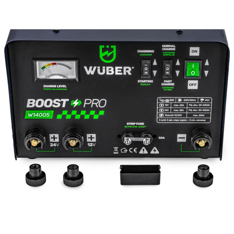 Wuber W14005 auto akulaadija käivitusabiga, 40 A, 12 V/24 V
