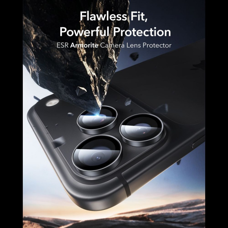 ESR Armorite kaamerakaitse Apple iPhone 18 Pro / 18 Pro Max jaoks, must