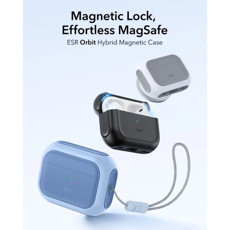 ESR Orbit HaloLock MagSafe ümbris Apple AirPods Pro 3-le, pulbriline sinine