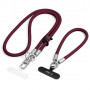 Tech-Protect C10S Rope ristipidine ja randme telefonirihma komplekt, Burgundy/titaan
