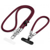 Tech-Protect C10S Rope ristipidine ja randme telefonirihma komplekt, Burgundy/titaan