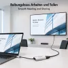 LogiLink CUA0115 USB 3.2 Gen1 Type-C adapter, C/M – HDMI-A/F, 4K/60 Hz, metall, must/hõbedane, 0,15 m