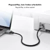 Logilink CU0107 USB 2.0 kaabel, USB-A/M – USB-B/M, 480 Mbps, nailon, metall, must/hõbedane, 2 m