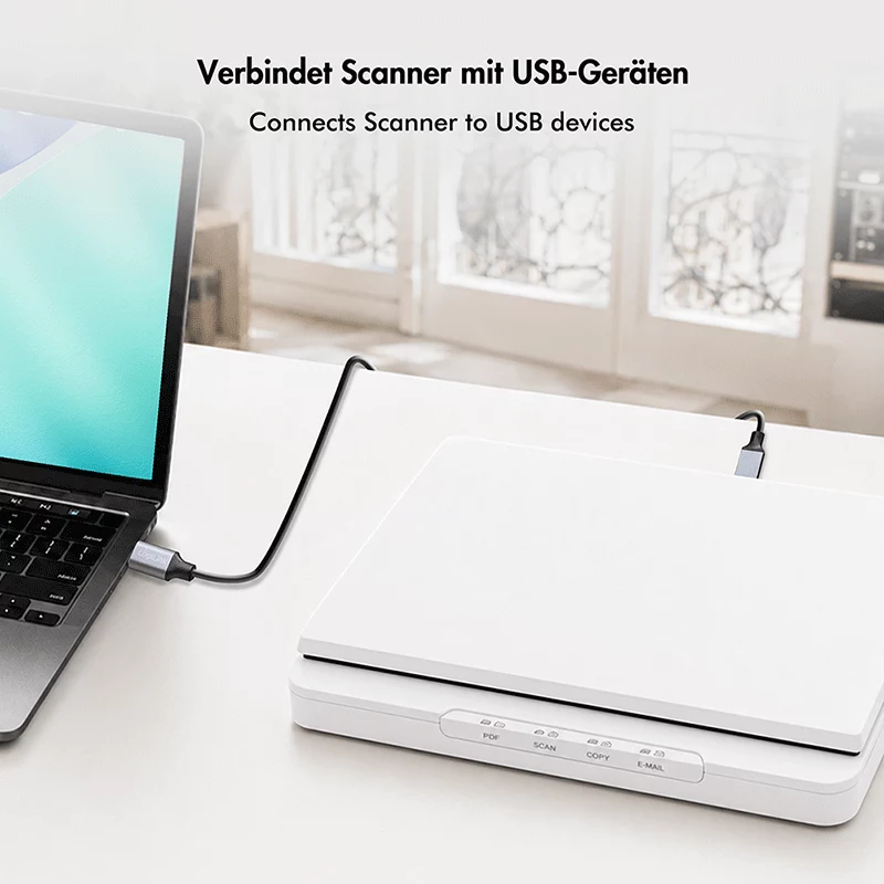 Logilink CU0107 USB 2.0 kaabel, USB-A/M – USB-B/M, 480 Mbps, nailon, metall, must/hõbedane, 2 m