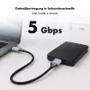 Logilink CU0198 USB 3.2 Gen1 Type-C kaabel, C/M – Micro-USB/M, 5 Gbps, nailon, metall, must/hõbedane, 1 m
