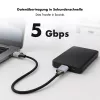 Logilink CU0291 USB 3.0 kaabel, A/M – Micro-USB/M, 5 Gbps, nailon, metall, must/hõbedane, 2 m