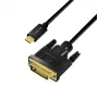 Logilink UA0473 USB 3.2 Gen1 Type-C kaabel, C/M - DVI-D/M, 1080p/60 Hz, must, 1,8 m