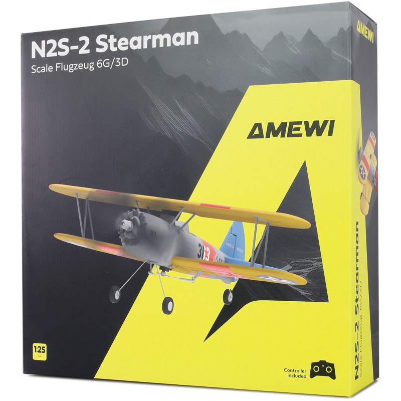 Amewi AMXFlight N2S-2 Stearman 360 mm 6G/3D 6-kanaliga RTF, 14+ (24148)