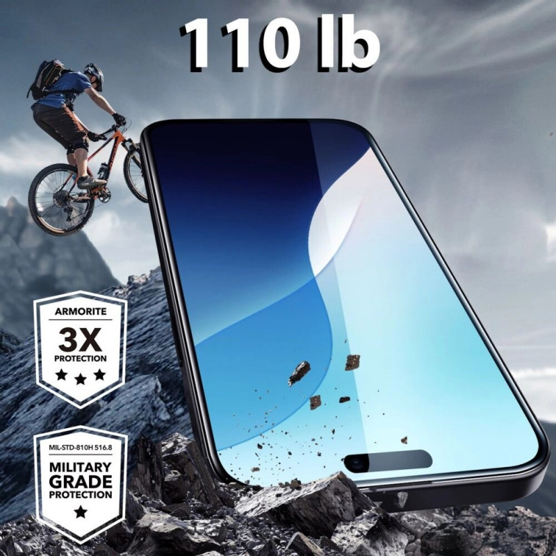 ESR Armorite karastatud klaas Apple iPhone 16 Pro Max jaoks, musta raamiga