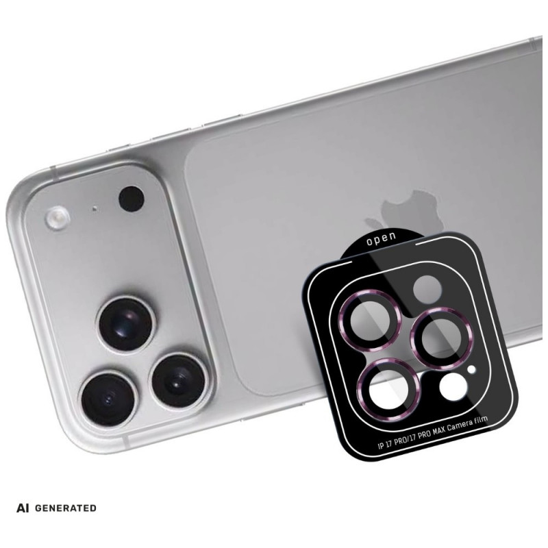 3MK Lens Protection Pro Apple iPhone 18 Pro / 18 Pro Max kaamera objektiivi kaitse, karastatud klaas, Burgundy