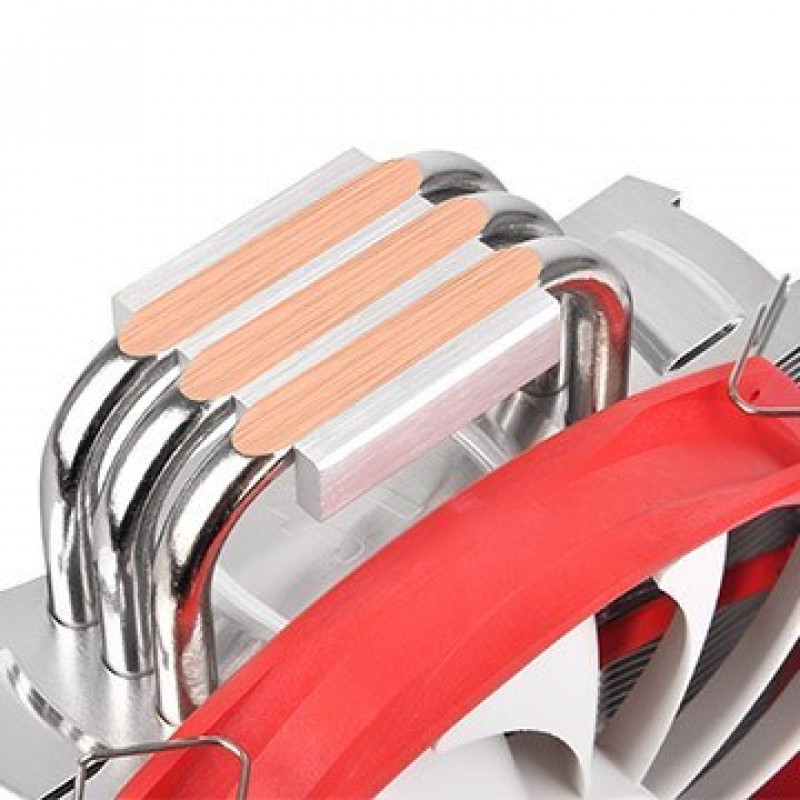 Thermaltake NiC L32 protsessori jahuti, 140 mm PWM-vormiga ventilaator, alumiinium ja vask, punane, valge