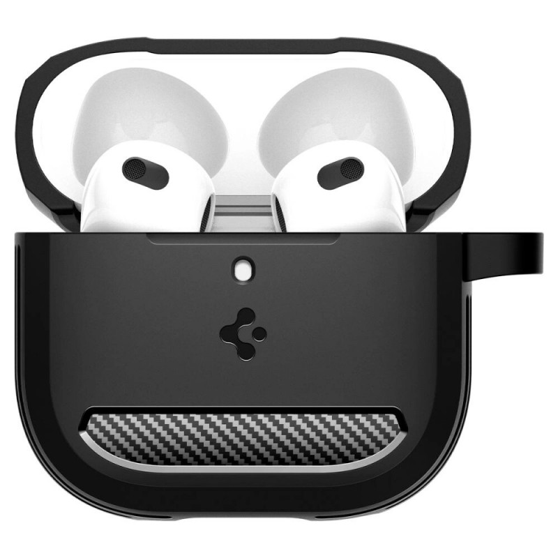 Spigen vastupidav kaitseümbris Apple AirPods 4 jaoks, mattmust