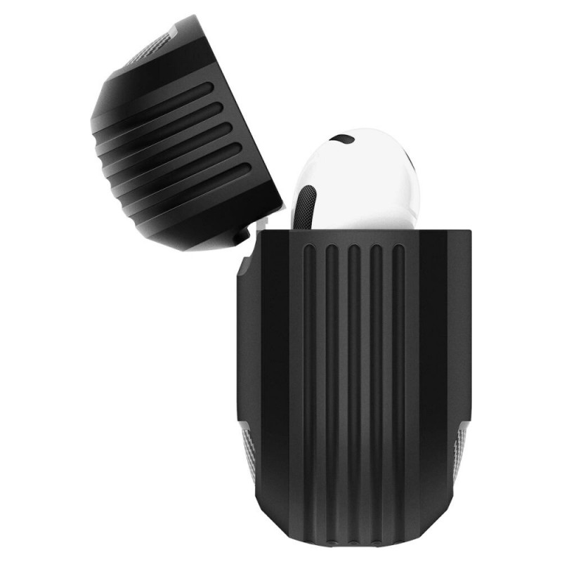 Spigen vastupidav kaitseümbris Apple AirPods 4 jaoks, mattmust