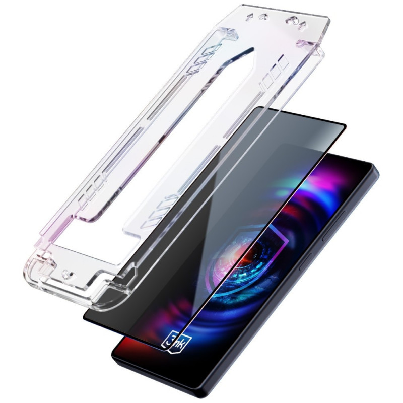 3MK HardGlass Max Privacy privaatsusklaasiga karastatud klaas paigaldusvahendiga Samsung Galaxy S26 jaoks, must