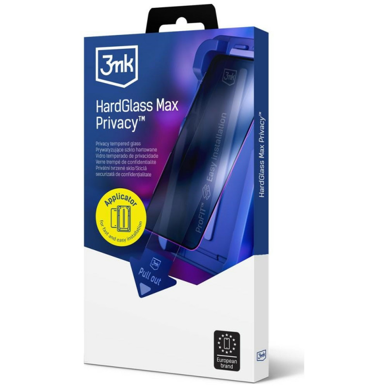3MK HardGlass Max Privacy privaatsusklaasiga karastatud klaas paigalduskomplektiga Samsung Galaxy S25 Edge jaoks, must