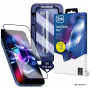 3MK HardGlass Max karastatud klaas koos paigaldusega Apple iPhone 15 / 16 jaoks, must