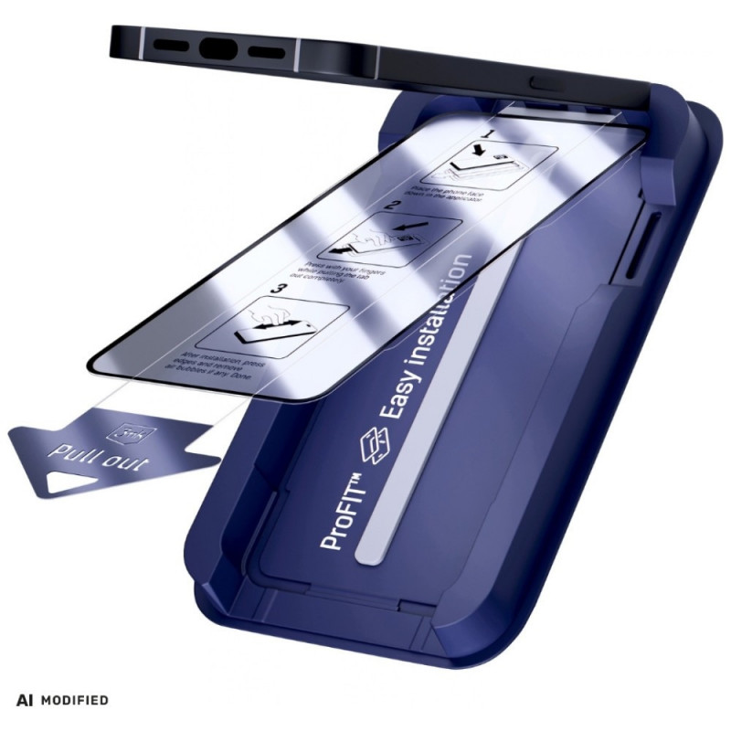 3MK HardGlass Max karastatud klaas paigaldusraamiga Samsung Galaxy S25 Ultra jaoks, must