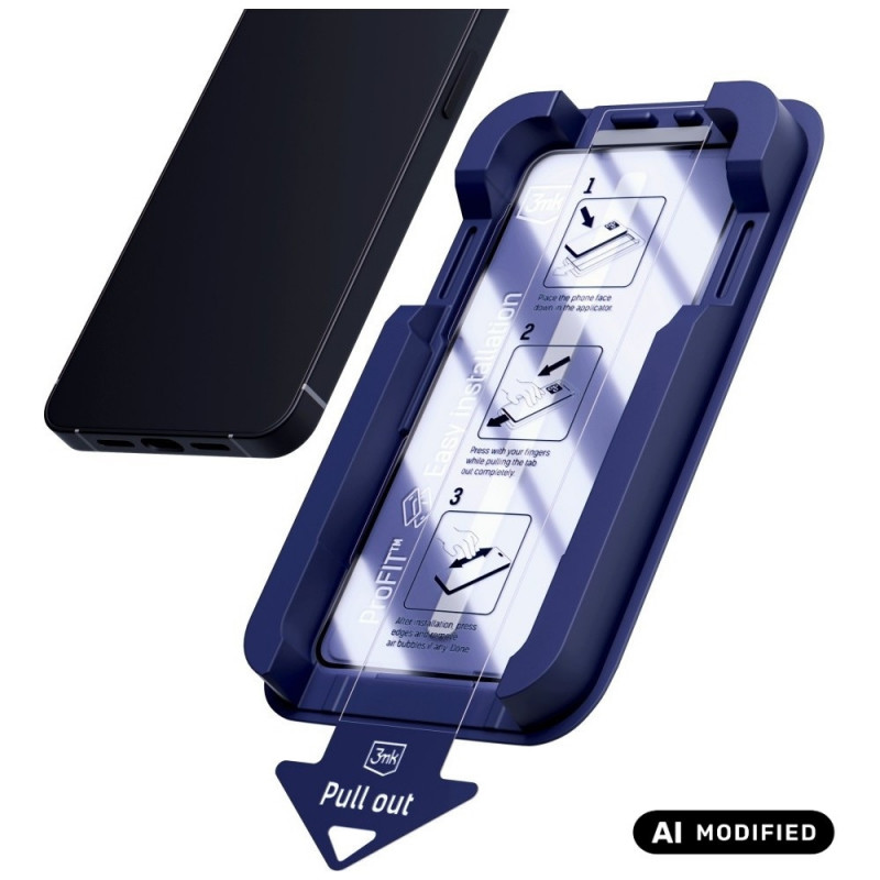 3MK HardGlass Max karastatud klaas Apple iPhone 15 Pro jaoks, must