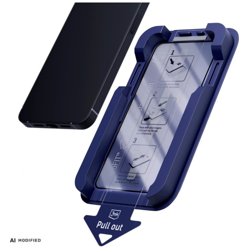 3MK HardGlass Max Privacy karastatud klaas paigaldusraamiga Google Pixel 10A-le, must