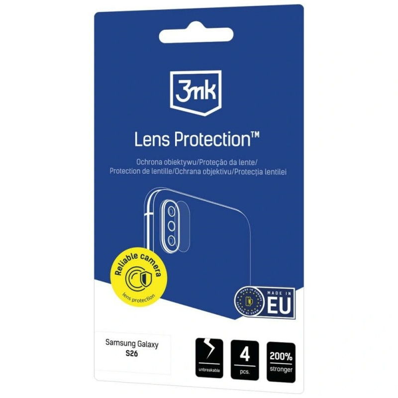 3MK Lens Protection kaamera objektiivi kaitseklaas Samsung Galaxy S26 jaoks, 4-pakk