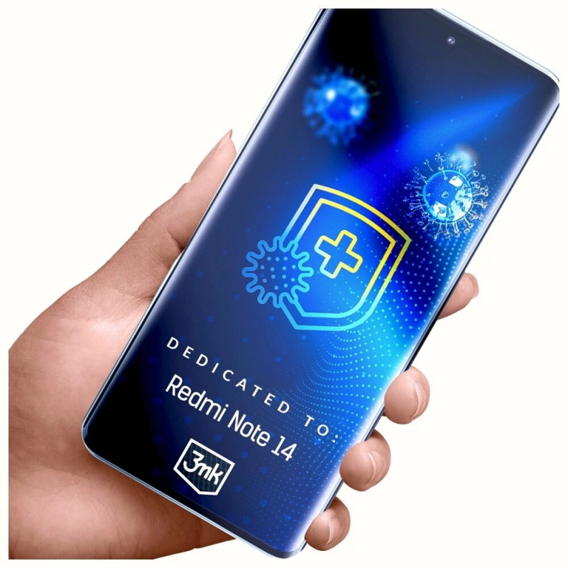 3MK SilverProtection+ Xiaomi Redmi Note 14 4G antimikroobne kaitsekile