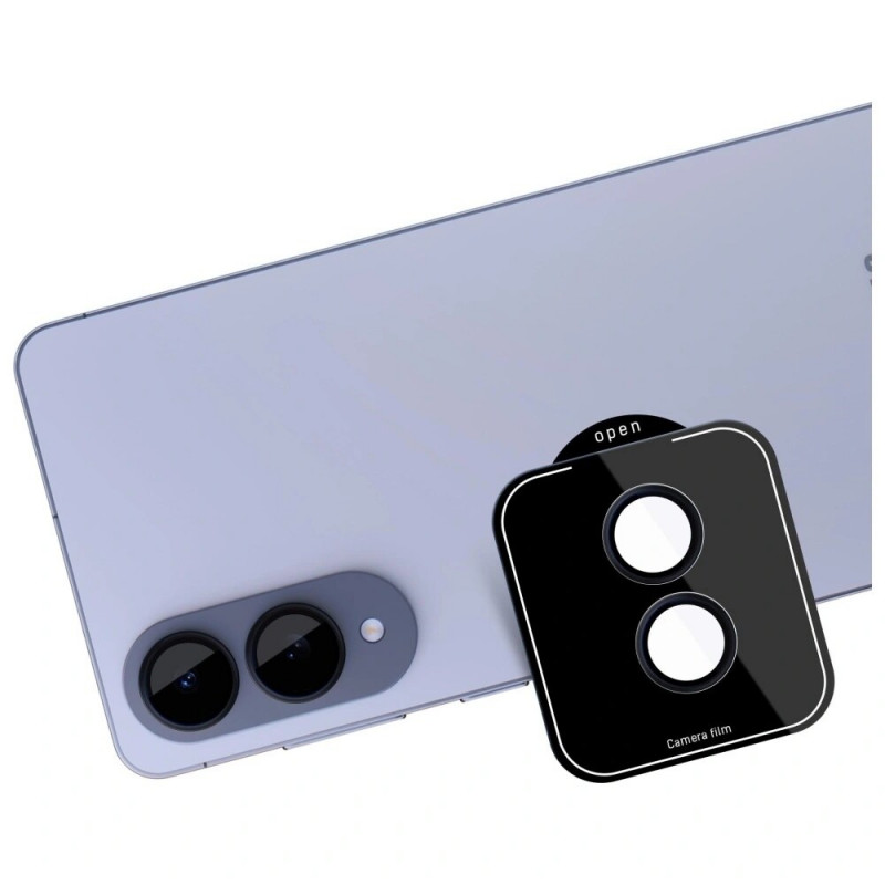 3MK Lens Protection Pro kaamera objektiivi kaitseklaas Samsung Galaxy S25 Edge jaoks, must