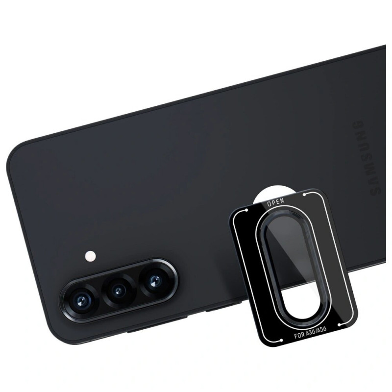 3MK Lens Protection Pro kaameraklaas Samsung Galaxy A36 / A56 5G jaoks, must