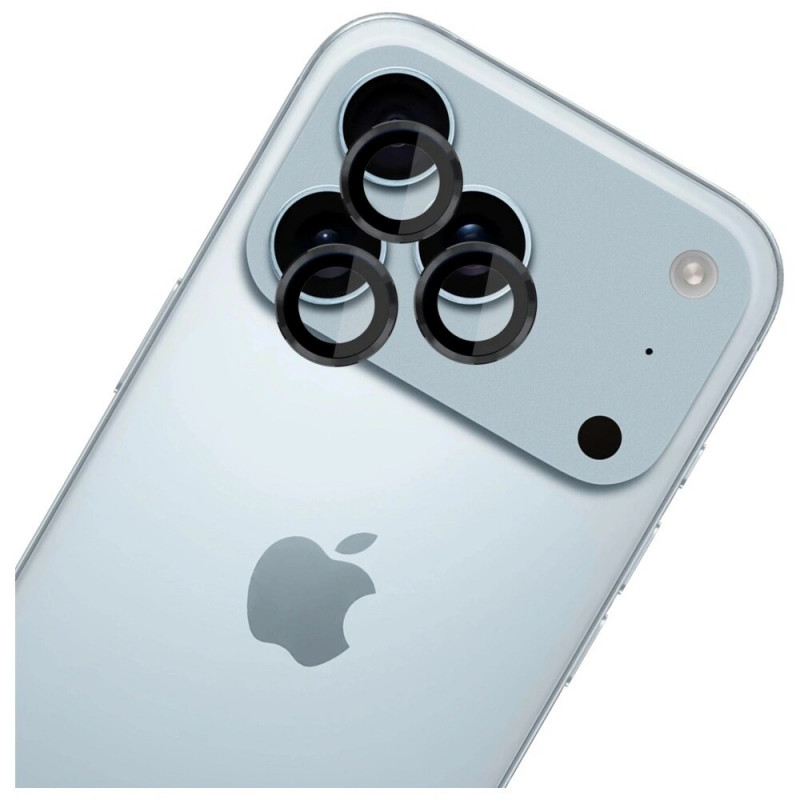 3MK Lens Protection Pro kaamera objektiivi kaitseklaas Apple iPhone 17 Pro / 17 Pro Max jaoks, must