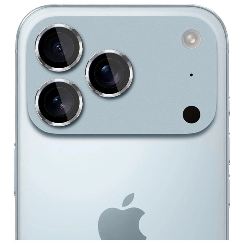 3MK Lens Protection Pro kaamera objektiivi kaitseklaas Apple iPhone 17 Pro / 17 Pro Max jaoks, hõbedane