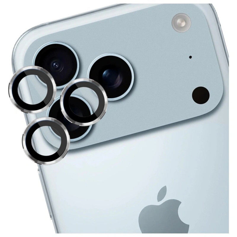 3MK Lens Protection Pro kaamera objektiivi kaitseklaas Apple iPhone 17 Pro / 17 Pro Max jaoks, hõbedane