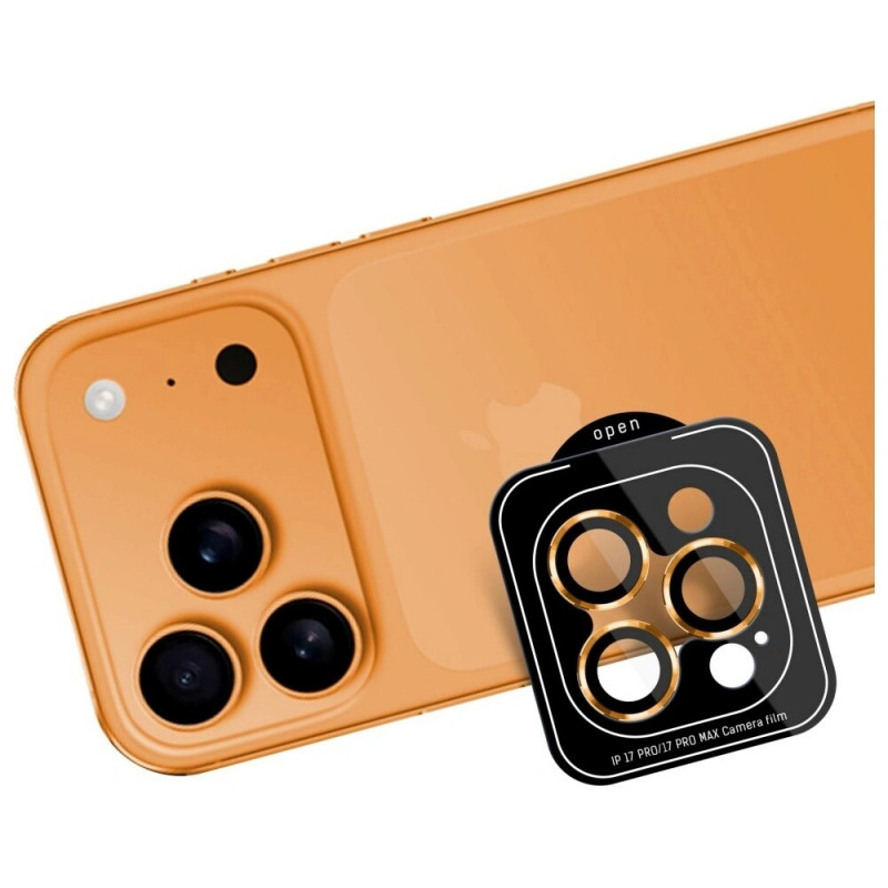 3MK Lens Protection Pro kaameraklaasi karastatud kaitseklaas Apple iPhone 17 Pro / 17 Pro Max, oranž