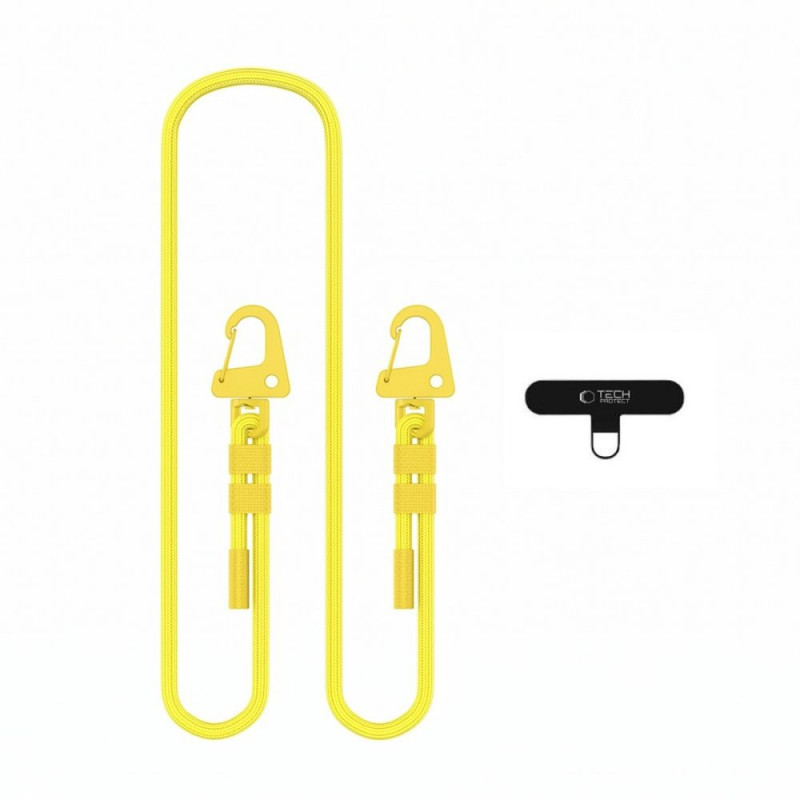 Tech-Protect C5SD Rope Crossbody telefonirihm, 80 cm, Canary Yellow