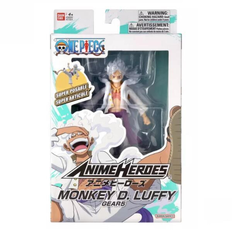 Bandai Anime Heroes One Piece - Monkey D. Luffy GEAR 5 Tegevusfiguur