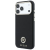 Guess GUE005537-0 Grained Round Strass Logo MagSafe ümbris Apple iPhone 18 Pro Max / 17 Pro Max jaoks, must