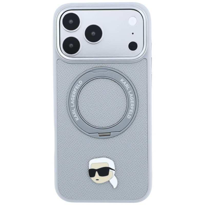Karl Lagerfeld with Ring Stand 360 Karl Head Pin MagSafe ümbris Apple iPhone 18 Pro Max / 17 Pro Max jaoks, hall (KF003236)