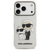 Karl Lagerfeld IML NFT Glitter Karl&Choupette ümbris KF003400, mõeldud Apple iPhone 18 Pro Max / 17 Pro Max, läbipaistev