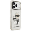 Karl Lagerfeld IML NFT Glitter Karl&Choupette ümbris KF003400, mõeldud Apple iPhone 18 Pro Max / 17 Pro Max, läbipaistev