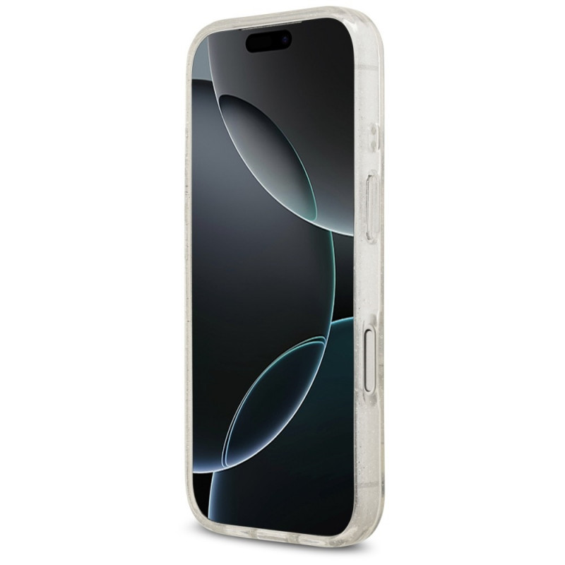 Karl Lagerfeld IML NFT Glitter Karl&Choupette ümbris KF003400, mõeldud Apple iPhone 18 Pro Max / 17 Pro Max, läbipaistev