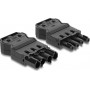 Delock 64381 paigalduspistik, ühilduv GST18-ga, 4-poolne, kruviklemm, must (1 komplekt)