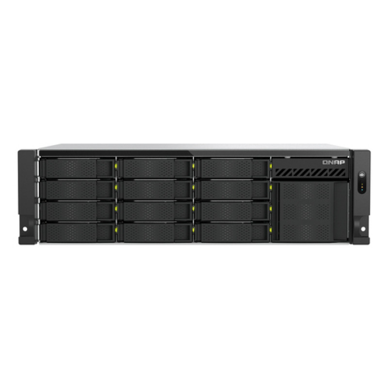 QNAP TS-h1655XeU-RP-8G 16 sahtliga madala sügavusega rack-NAS, 8 GB RAM, 2x 10GbE, kordustoiteplokk