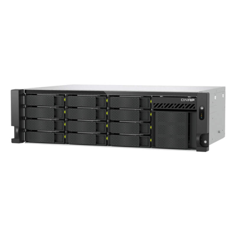 QNAP TS-h1655XeU-RP-8G 16 sahtliga madala sügavusega rack-NAS, 8 GB RAM, 2x 10GbE, kordustoiteplokk