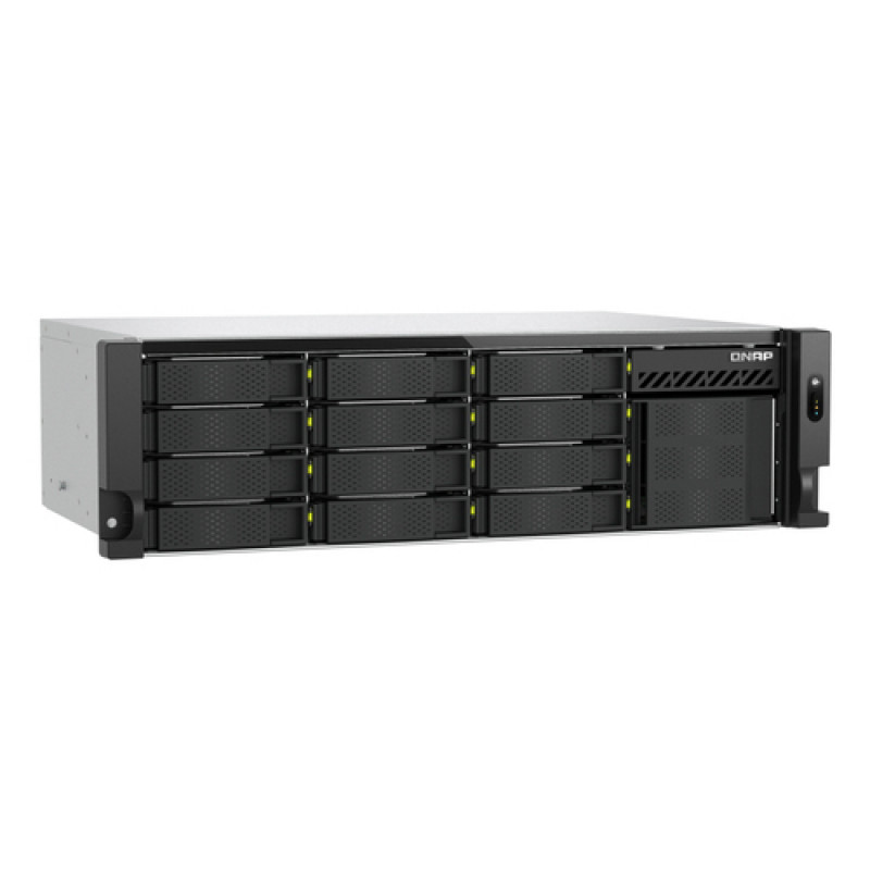 QNAP TS-h1655XeU-RP-8G 16 sahtliga madala sügavusega rack-NAS, 8 GB RAM, 2x 10GbE, kordustoiteplokk
