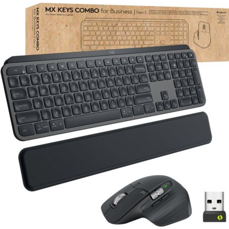 Logitech MX Keys Combo for Business klaviatuuri ja hiire komplekt (920-010929), grafiit, itaalia QWERTY