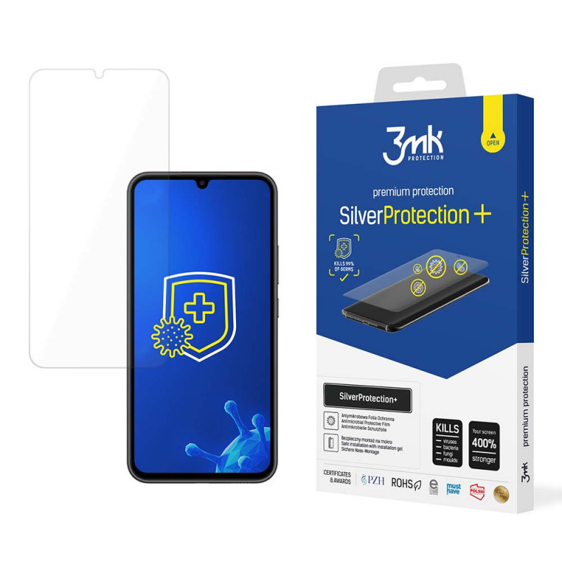 3MK SilverProtection+ antimikroobne ekraanikaitse mudelile Samsung Galaxy A34 5G