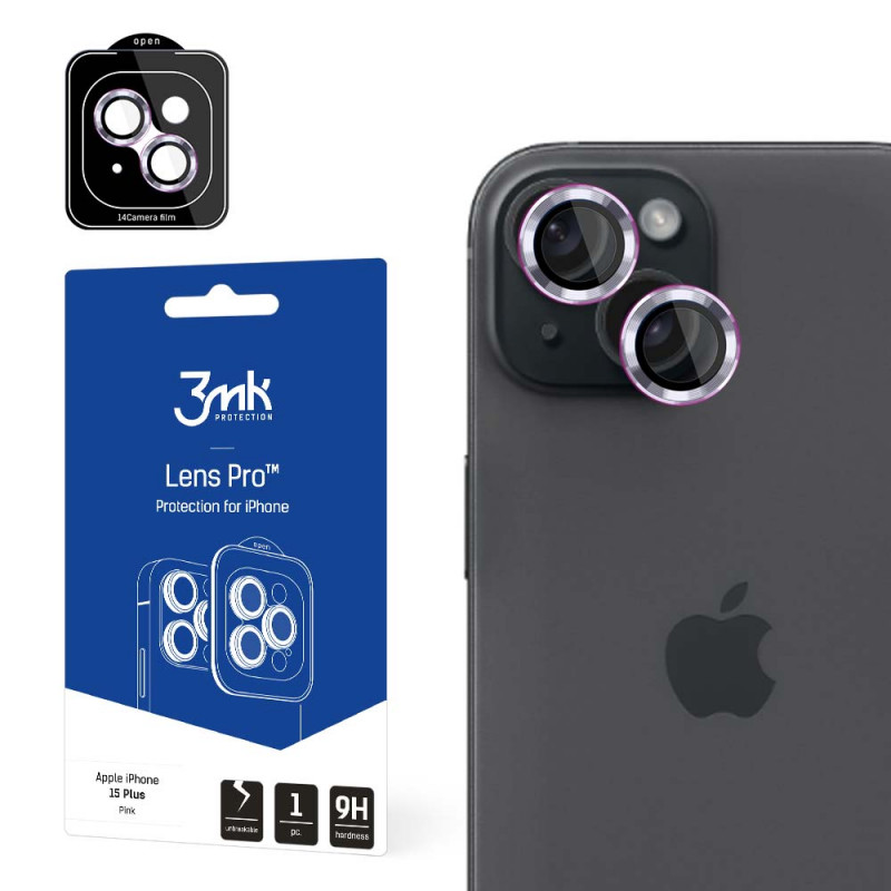 3MK Lens Protection Pro Apple iPhone 15 Plus, roosa
