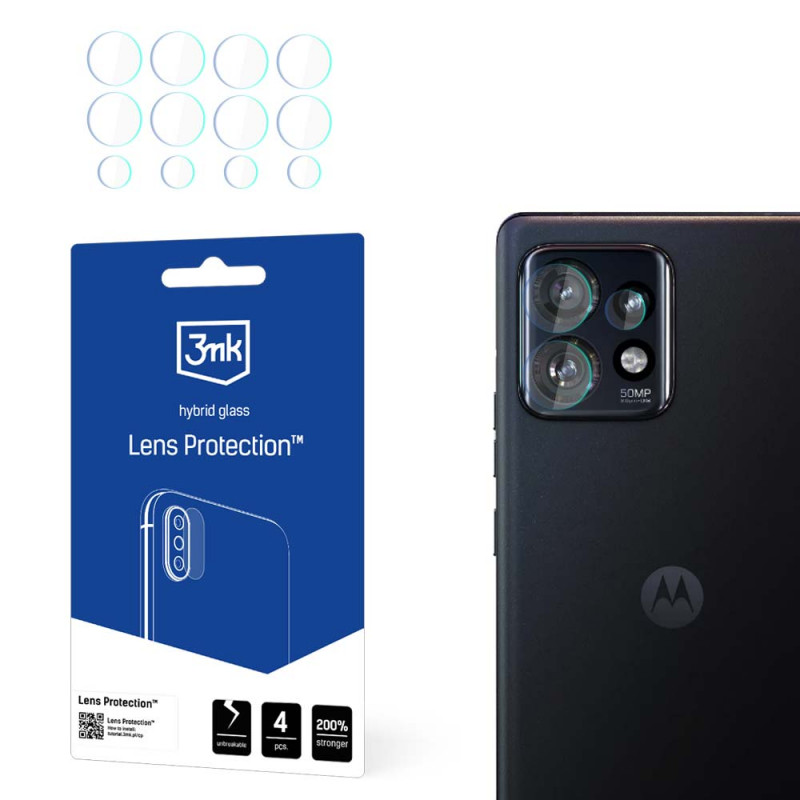 3MK Lens Protection hübriidklaas kaamera objektiivile Motorola Edge 40 Pro 5G (4 tk)