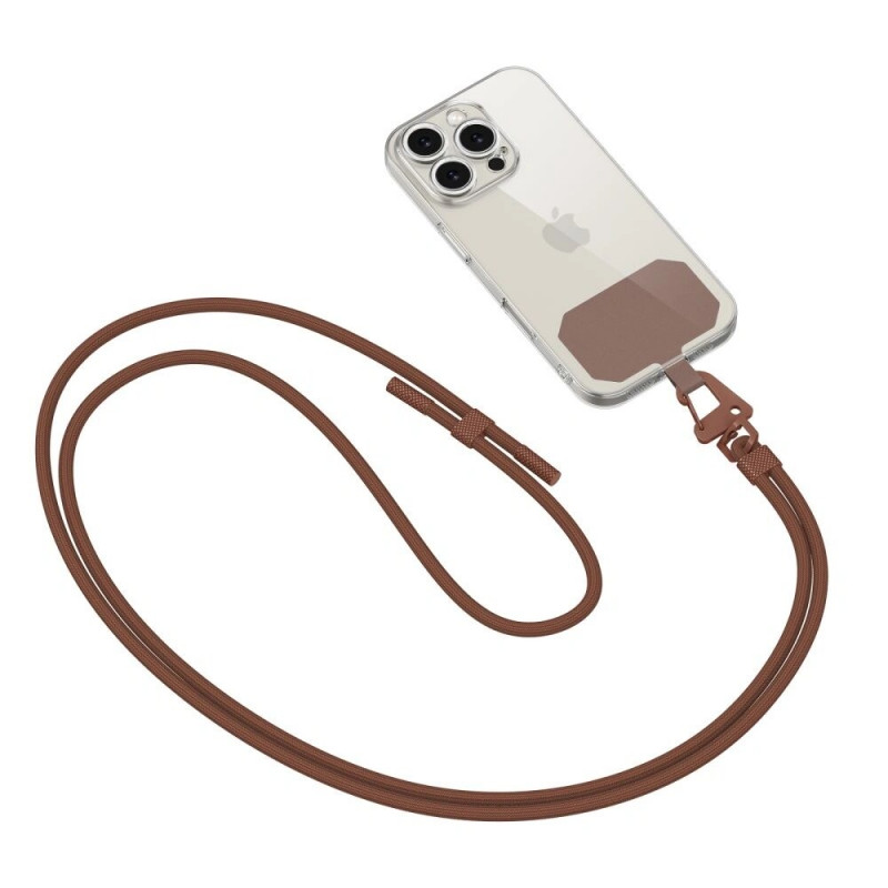 Telefoni õlarihm Tech-Protect C5S Rope Crossbody Strap, šokolaadipruun