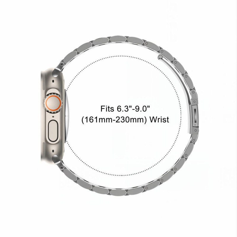 Tech-Protect Stainless roostevabast terasest rihm kellale Apple Watch 8 / 9 / 10 / 11 / 12 / SE / Ultra (44 / 45 / 46 / 49 mm), hõbedane