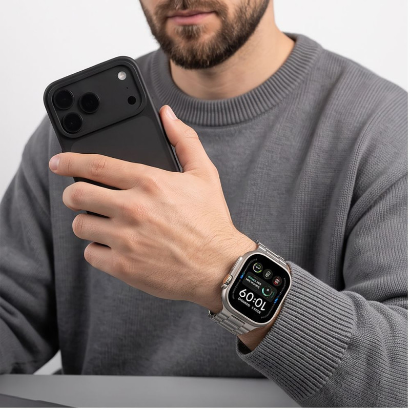 Tech-Protect Stainless roostevabast terasest rihm kellale Apple Watch 8 / 9 / 10 / 11 / 12 / SE / Ultra (44 / 45 / 46 / 49 mm), hõbedane
