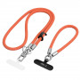 Tech-Protect C10S Rope Crossbody & Wrist telefonirihmade komplekt, oranž/titaan